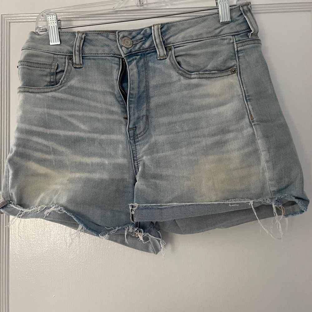Light wash shorts